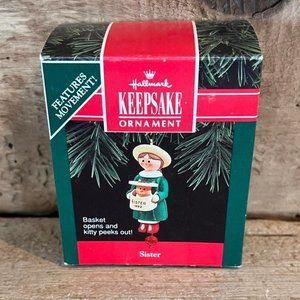 Hallmark Keepsake SISTER ornament with Movement 1992